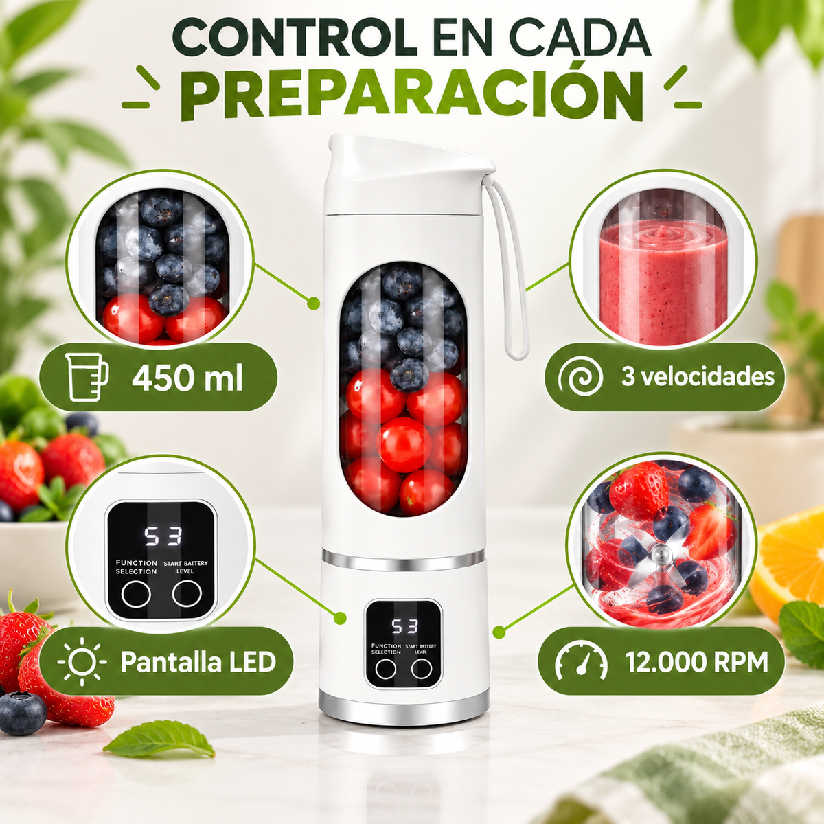 BlendGo Mini licuadora portatil