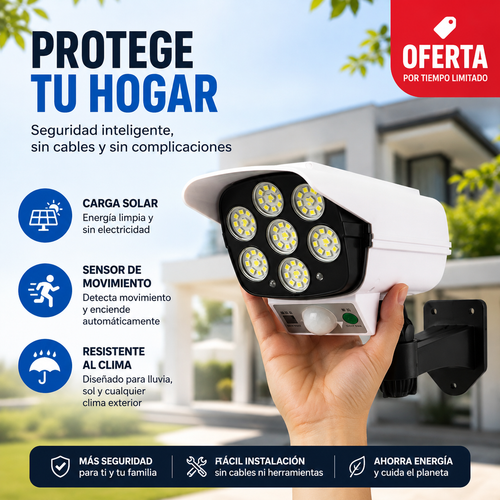 Foco Solar con Sensor de Movimiento | Seguridad Total