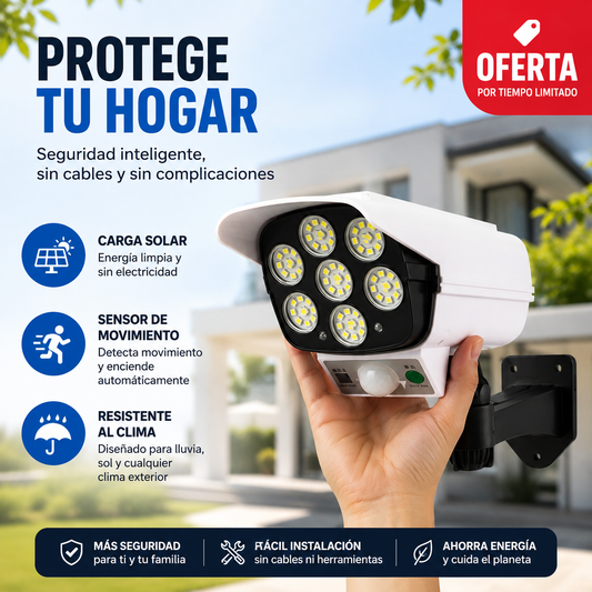 Foco Solar con Sensor de Movimiento | Seguridad Total