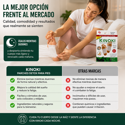 Parches Kinoki para Pies | Relajación y Bienestar Durante la Noche