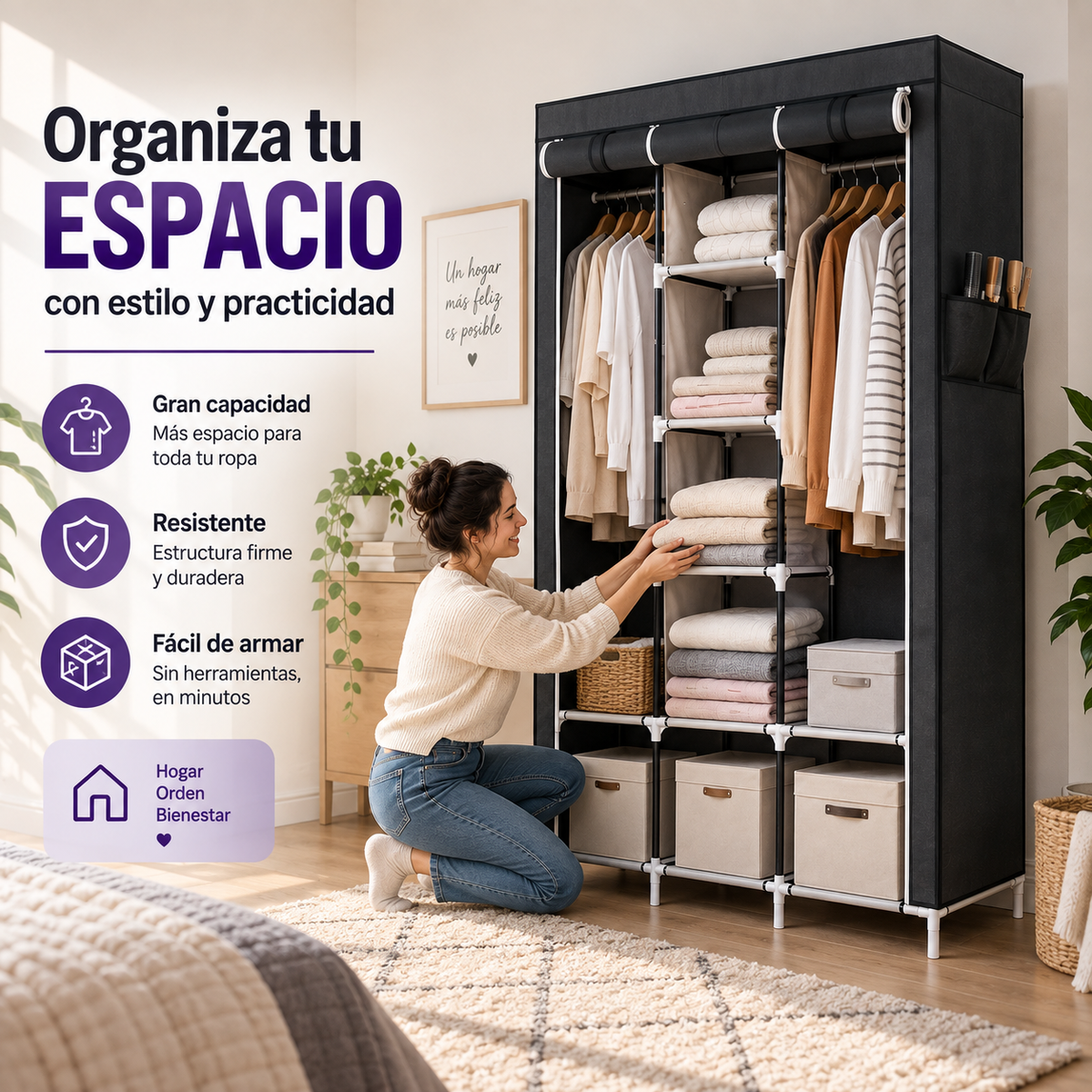 Ropero Organizador Multiuso | Más Espacio y Sin Complicaciones