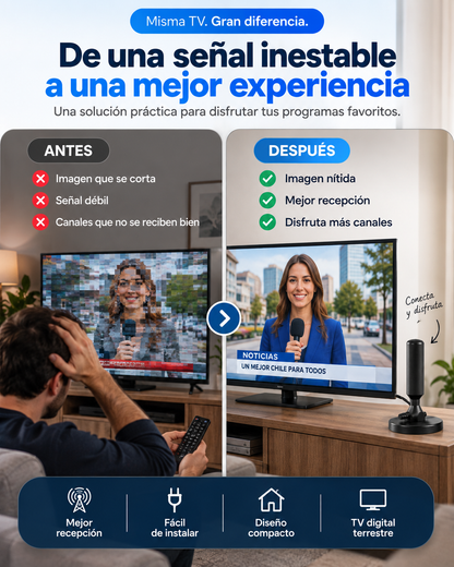 Antena Digital HDTV HOTV 3011 | Mejora la Señal de tu TV 📺