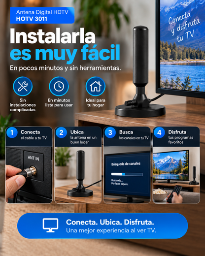 Antena Digital HDTV HOTV 3011 | Mejora la Señal de tu TV 📺